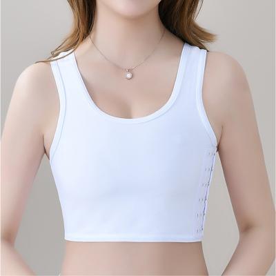 China Women Faja Breathable Side Hook Tops Sleeveless Bra Ftm Chest Binder Lesbian Tomboy Breast Wrap Corset Vest Compression Bra for sale