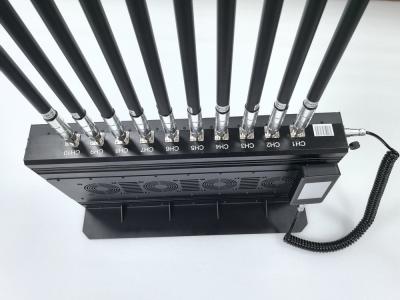 China Hochleistung 360W 8 bis 12 Kanäle wählbar Indoor Signal Jammer mit Aluminiumlegierung Gehäuse & Fernbedienung zu verkaufen