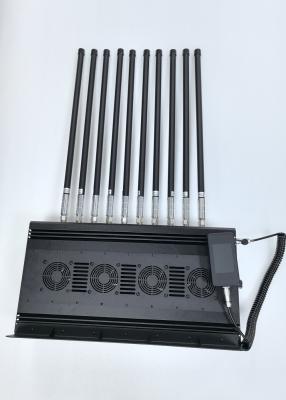 China High Power 360W Indoor 12 Channels WiFi Cellphone GPS Signal Jammer With 10-200m Jamming Range for sale