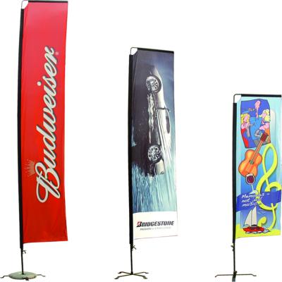 China 2m / 3m / 4m  Promotional Sail Flags , Block / Square Feather Banner Stands for sale