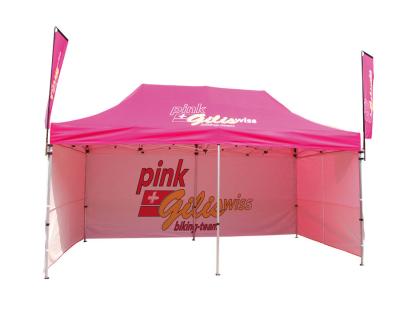 China Waterproof Trade Show Tents Steel Pole Custom Dye Sublimation Printing for sale