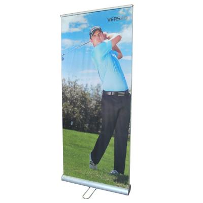 China Pull Up Vertical Retractable Banner , Double Sided Foldable Banner Stand for sale