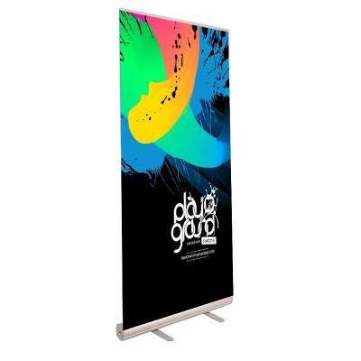 China Bus Stop Various Size Retractable Roll Up Banner Stand Display Silver Color for sale