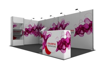 China Frameless EZY Set Conference Booth Display For Trade Shows Aluminum Material for sale