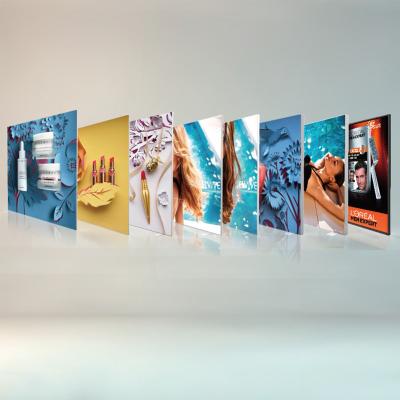 China Free Standing Seg Photo Fabric Picture Frames Display For Exhibition Shopping Mall for sale