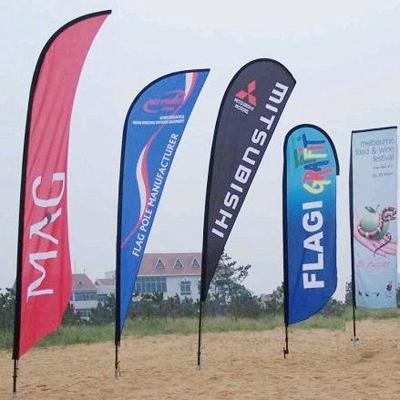 China Durable custom feather flags double sided Full Color Imprints for sale