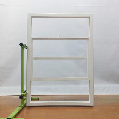 China Traditional White PVC Hung Windows Single Glazed Double Hung Window Slides for sale