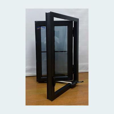 China Drain Hole Aluminum Glass Windows Water Prevention Aluminum Storm Windows Surface Mounting for sale