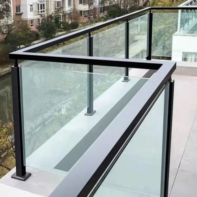 China Handrails Glass Railing Steel Stainless Aluminum Alloy Indoor  Balcony Balustrade for sale