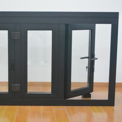 China EPDM Sealing Aluminum Bifold Windows Modern Double Glass Soundproof House Windows for sale