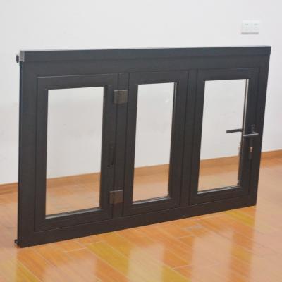 China Silicone Sealant Aluminum Bifold Windows Sleek Aluminum  Soundproof Bedroom Windows for sale