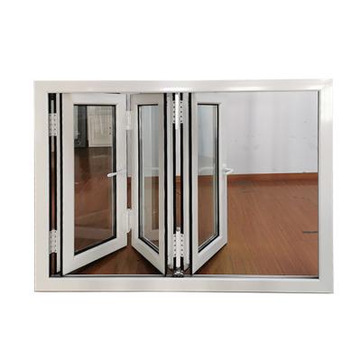 China Flexible Opening Aluminum Bifold Windows EPDM Horizontal Soundproof Storm Windows for sale