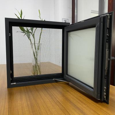 China 5MM 6MM Black Aluminium Window Frames Aesthetic Fixed Aluminum Windows for sale