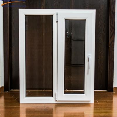 China Double Glass PVC Casement Windows White Flush Casement Upvc Windows Silicone Sealing for sale