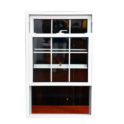 China 1.5mm PVC Hung Windows Crescent Lock  Office Pvc Double Hung Windows for sale