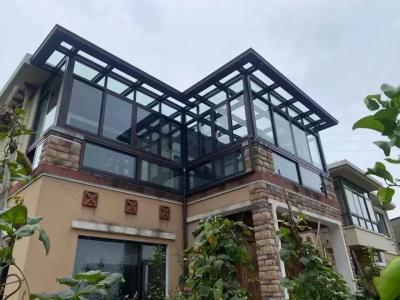 China Weather Resistant Modular Sunroom Addition Peaked Single Glass Patio Into Sunroom for sale