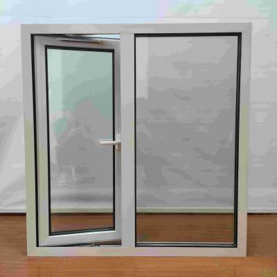 China Surface Mounting Aluminium Glass Window White Aluminum Casement Window Customizable for sale