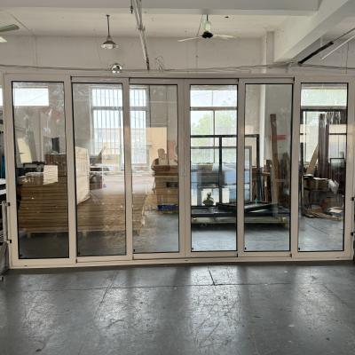 China Customized Aluminium Sliding Glass Doors Double Tempered Glass Sound Proof Sliding Door for sale