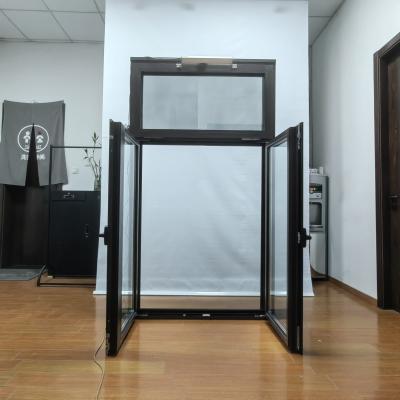 China Waterproof Soundproof Aluminum Door Pivot Hinge  Double Hinged Aluminium Doors for sale