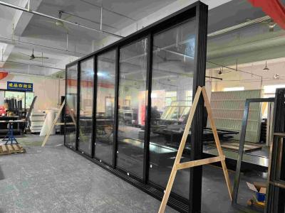 China Custom and Easy Installment  5 traqcks  Alumimum Sliding Glass Door  good sealing windowproof for sale