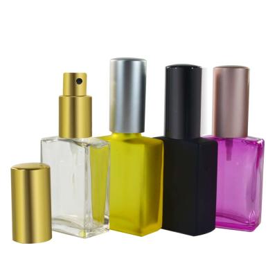 China Hot Sale 15ml 30ml 50ml 100ml Cosmetic Luxury Empty Clear Square Spray Glass Perfume Bottle for sale