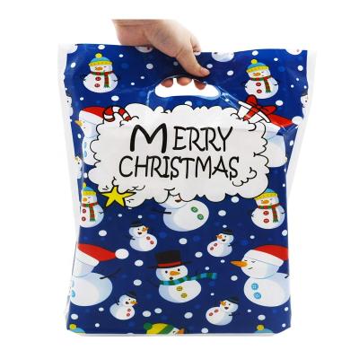 China PUNCH wholesale die cut handle eco-friendly custom design plastic shopping engraving printing grocery bags with logo for sale