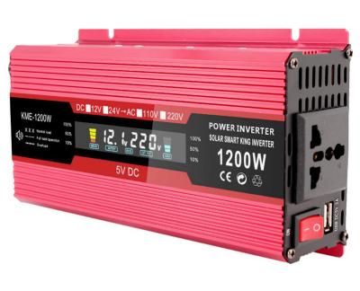 China 1200Watts 2000W 12V Battery 24Voltage Battery Using Pure Sine Wave High Efficiency Car Power Inverter 555mm*307mm*189mm for sale