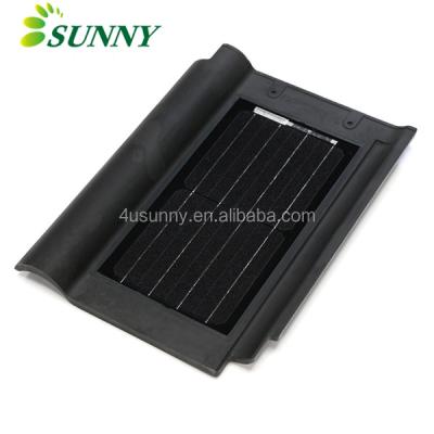 China Similar House Clay Solar Roof Tiles Spanish Style Home Using Plain Solar Tiles for sale