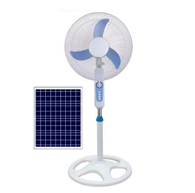 China 16inch 12V Rechargeable Home DC Pedestal Standing Solar Fans for sale