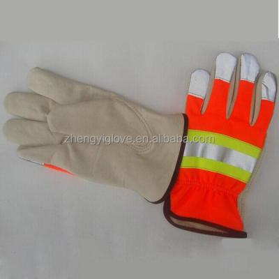 China The most popular traffic reflective work gloves with reasonable price traffic reflective work gloves ZY4101 for sale