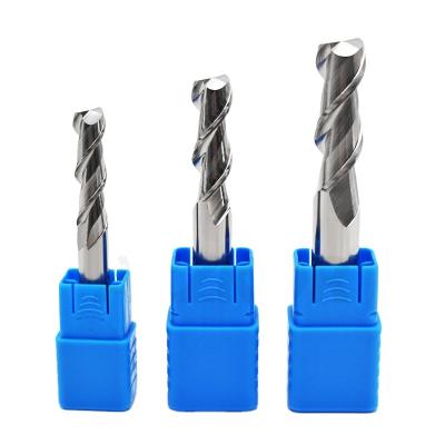 China Carbide Milling Cutter Alloy Coating Tungsten Steel Tool By Machine 2 Blade Aluminum CNC Endmills Milling Cutter Wood Top Milling Cutter for sale