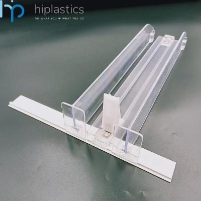 China Supermarkt/Store Shelf Hiplastics Supermarket Retail Shelf Pusher Divider For Shelf Management Manufacturer for sale