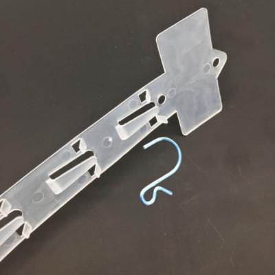 China PP Hiplastics Custom Selling Plastic Injection PP Clip Strip 12 Hooks For Supermarket Display Retail for sale