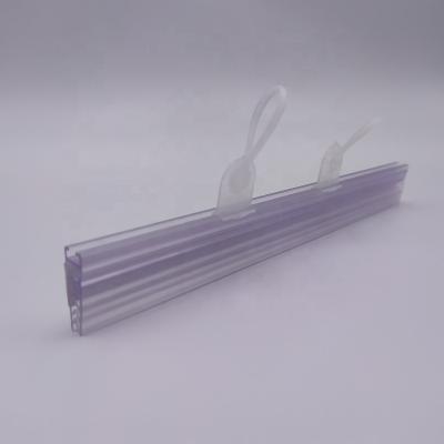 China Price Show Custom HiPlastics Clamp SZ PVC Strip Hanger For Clear Poster Price Promotion For Retail for sale