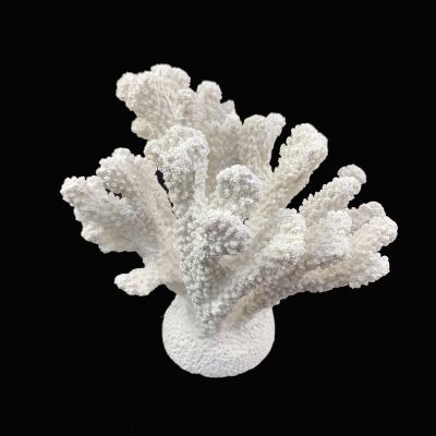 China Europe PolyResin Coral Aquarium Decoration Artificial White for sale