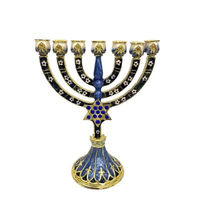 China Middle East 7 Candelabra Centerpieces Antique Tealight Glass Cup Iron Wall Sconces For Home Decoration for sale