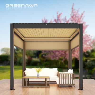 China Easily Assembled Motorized Waterproof Aluminum Gazebo Canopy Pergola Opening Roof System Arches Gazebos Pergolas for sale