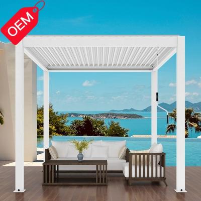 China Easily Assembled For Wholesaler 3x3 3x4 4x4 5x4 6x4m Size Manual Bioclimat Aluminum Hand Pergola Gazebo for sale