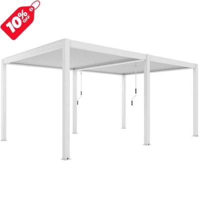 China 6x3m Manual Pergola Opening Roof Canopy Easily Assembled Waterproof Gazebo for sale