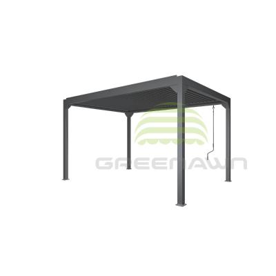 China Easily Assembled Waterproof Aluminum Retractable Pergola Patio Gazebo Canopies Canopy Shade for sale