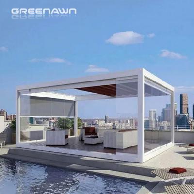 China Easily Assembled Free Standing Aluminum Garden Sunrooms And Glass Houses Pergolas Gazebos for sale