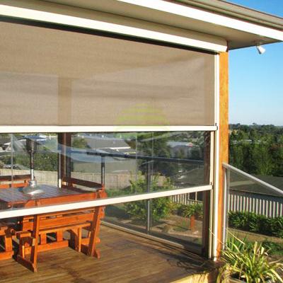 China Minimalist Customized Sizes Motorized Blackout Wind Zipper Track Blinds Outdoor Garden Zipper Roller Blinds for sale