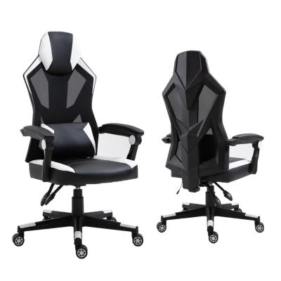 China Office Furniture & Household Office Chairs PC PC Computer Gaming Chair Modern Leather and Mesh Black and White Mesh Office Furniture Nylon Base for sale