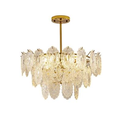 China Modern French Luxury Style Retro Chandelier Crystal Lamp Modern Minimalist Living Glass Room Lamp For Sale for sale