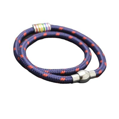 China Ace IN IMAGE Bracelet Nylon Rope Bracelets Women Men Rope Gay Gift Braided Nylon Chains Pride Rainbow Magnetic Charms Gay Bracelet for sale