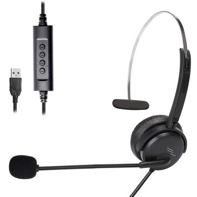 China Headphones Classes 3.5mm Wired Headset Noisy Canceling Online Noise Canceling Earphone + Microphone for sale