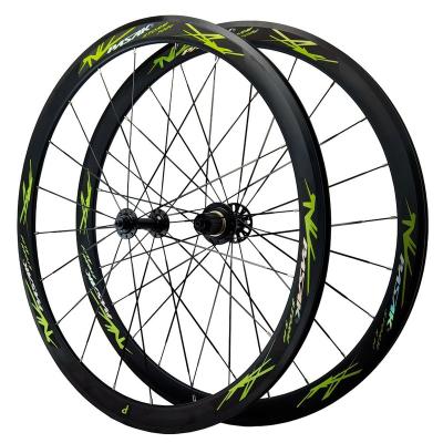 China Road Bikes Road Bicycle Wheeles Superlight Aluminum Four-Perlin Flat Spokes 3.0 Racing 40 Rims Road Bike Wheel 700C With F/V for sale