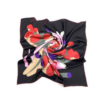 China Square Suzhou 1005 Silk No MOQ Private Custom Wholesale New Product Designed Satin Twill Silk Head Scarf for sale