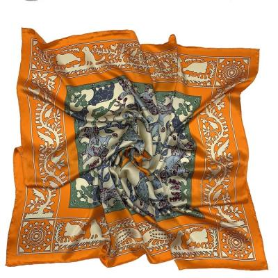 China Jingpin Wholesale Square Reasonable Price Silk Square Printed Scarf for sale