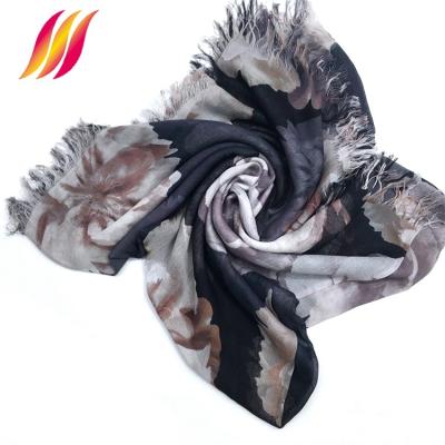 China New European American Style Custom Digital Printed Modal Scarf For Girl for sale